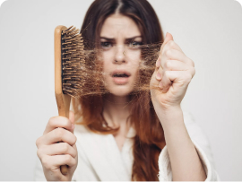 Girl with hairbrush